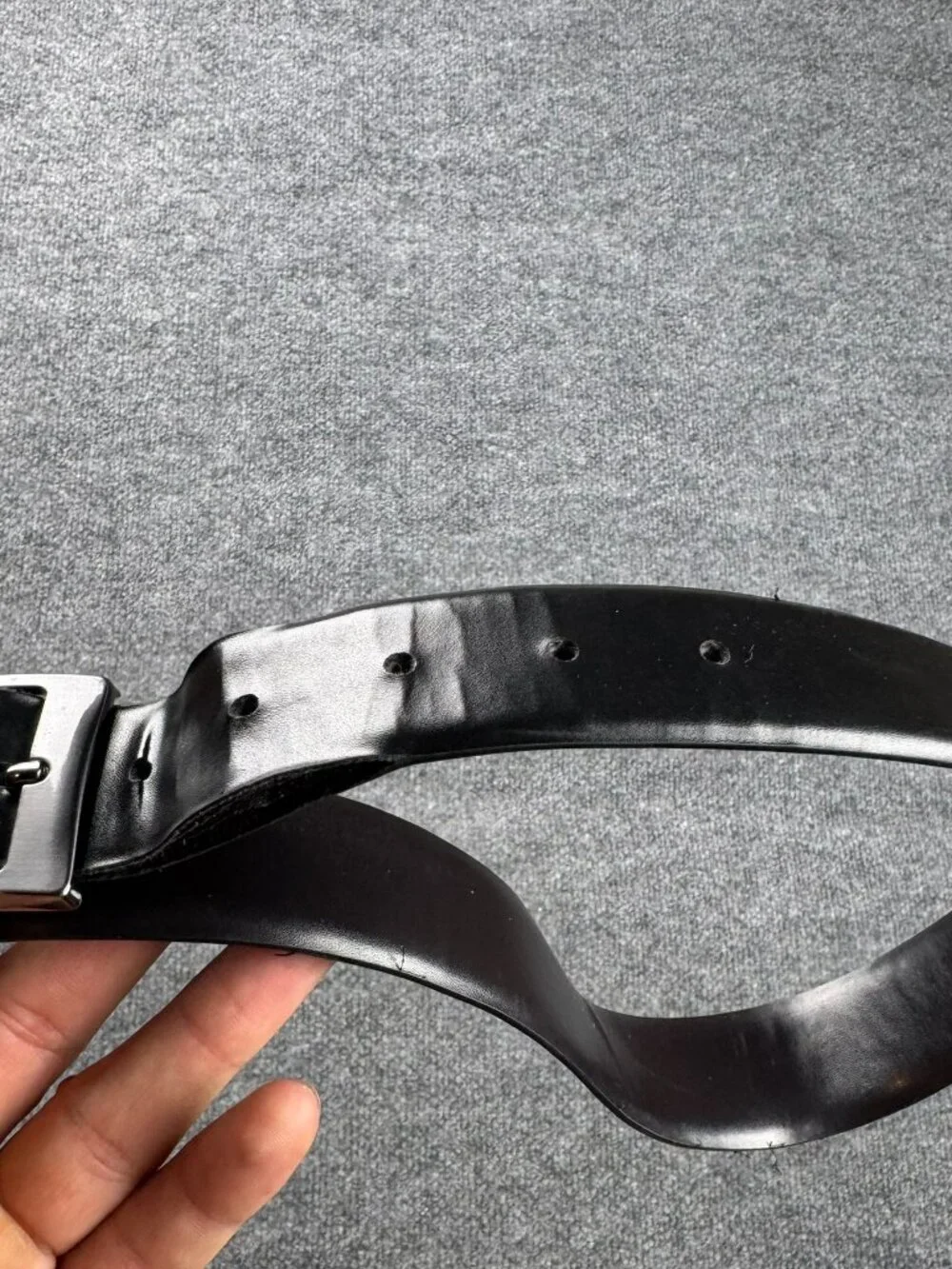 Men's Steve Madden Black Leather Dress Belt Size india 34 damage